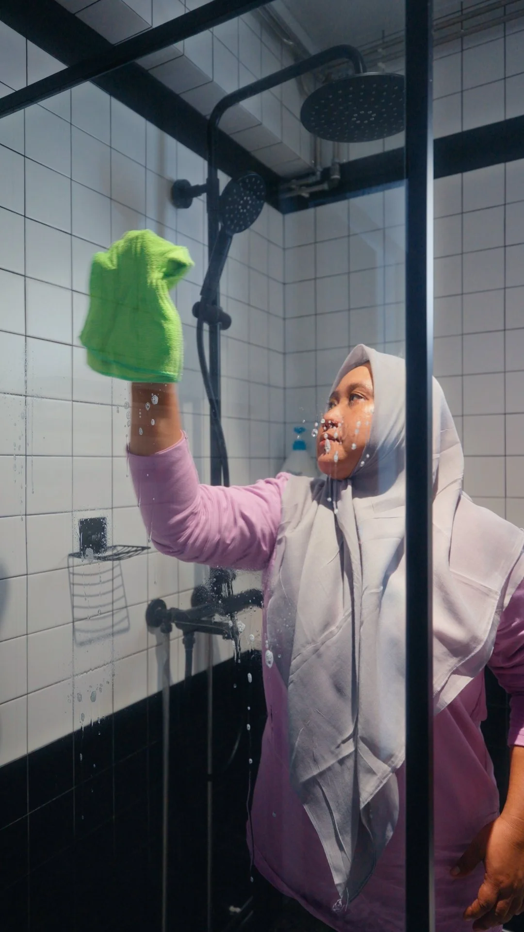 A helper cleaning a Singapore home